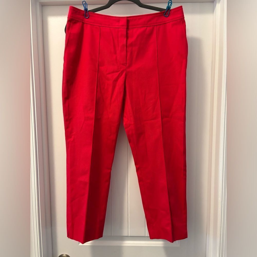 Escada Sport Lacquer Red Ankle Crop Pants Trousers Size 40 (US Size 10)